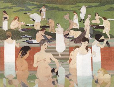 Felix  Vallotton Bathing on a Summer Evening (mk19)